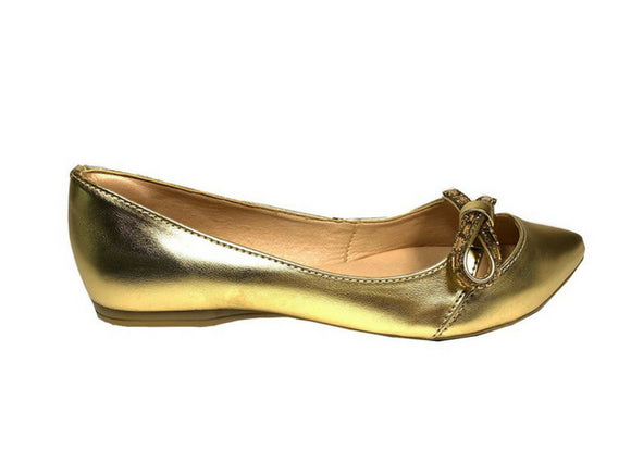 Flat Girl Pointed  toe Sint Ipanema Ouro