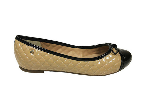 Flat Shoe black/beige Matelasse Raphaella Booz