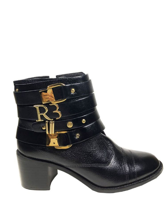 Black Leather Boot Raphaella Booz