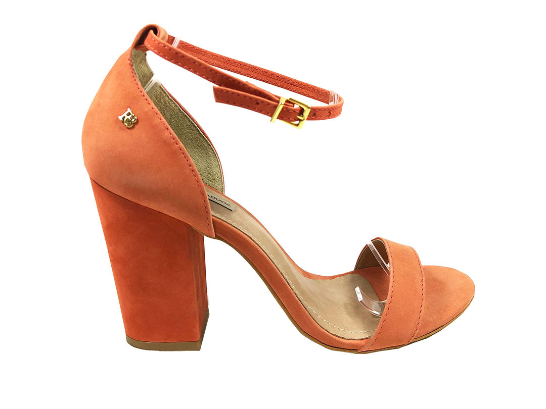 Orange Sandal Block Heels Raphaella Booz